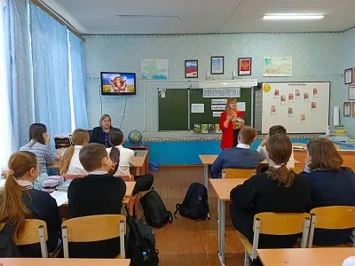 Встреча со школьниками в посёлке Красный Текстильщик